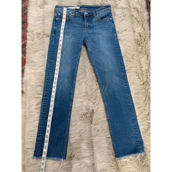 Anthropologie Pilcro and the Letterpress Raw Hem Slim Straight Jeans Pants - Picture 5 of 7